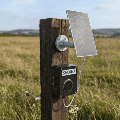 Shooo! Heron Scarer. Solar Powered